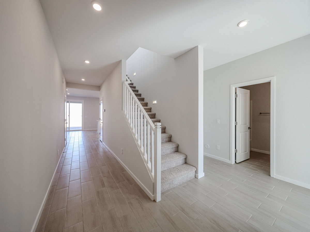 A staircase in a house.