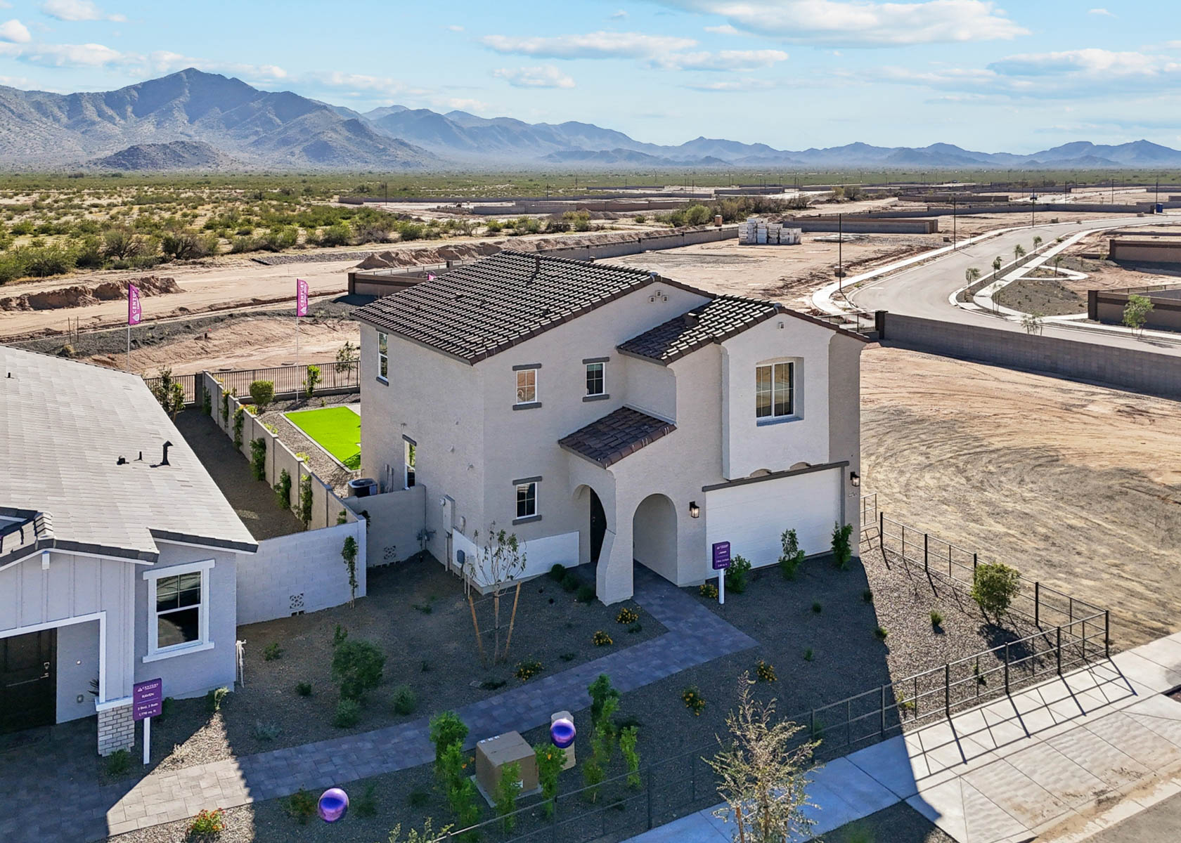 A building with a fence around it.