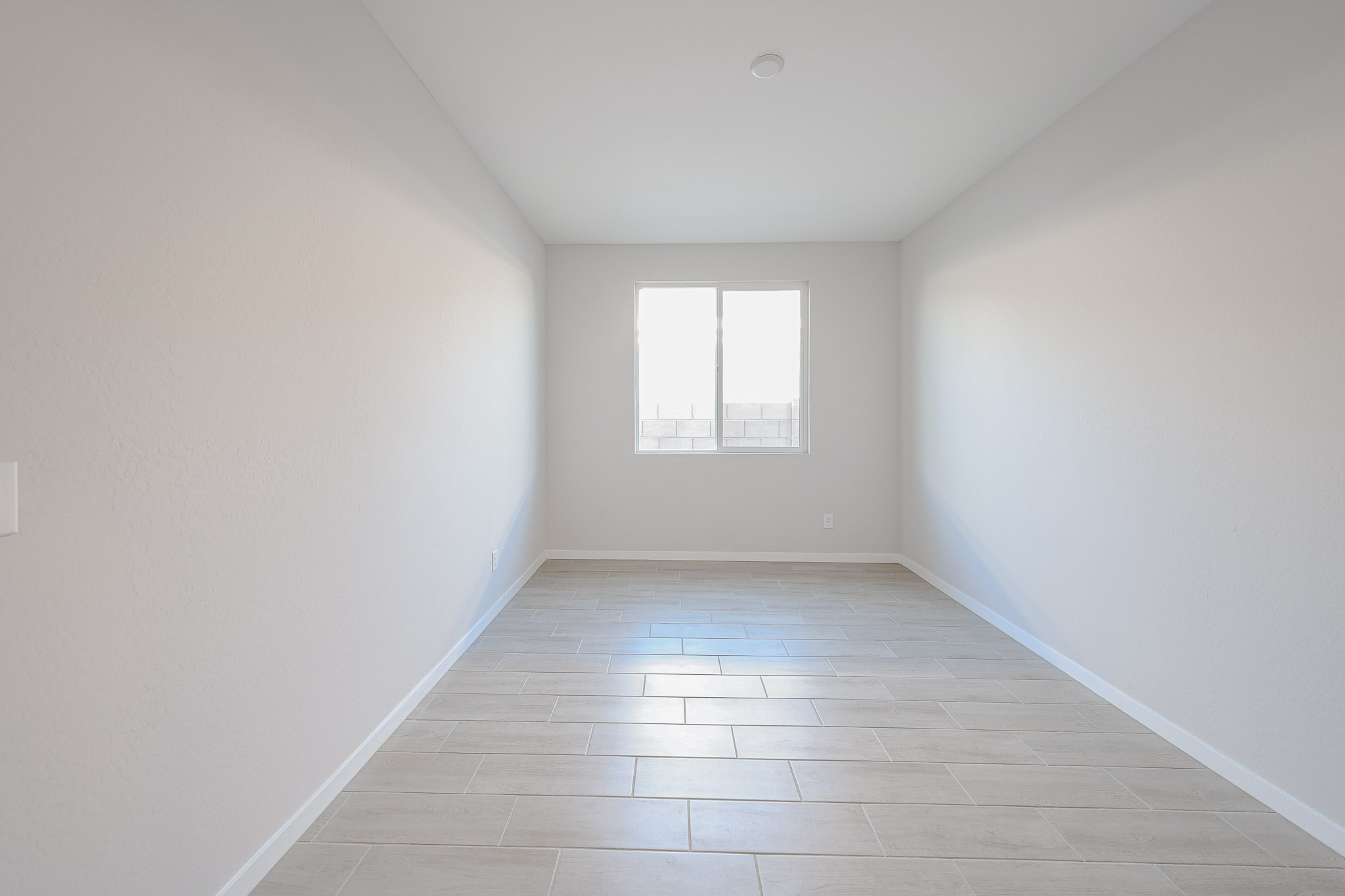 A room with white walls.