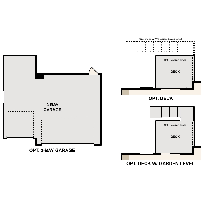 Chart, diagram. Powell Floorplan, Main Level Options