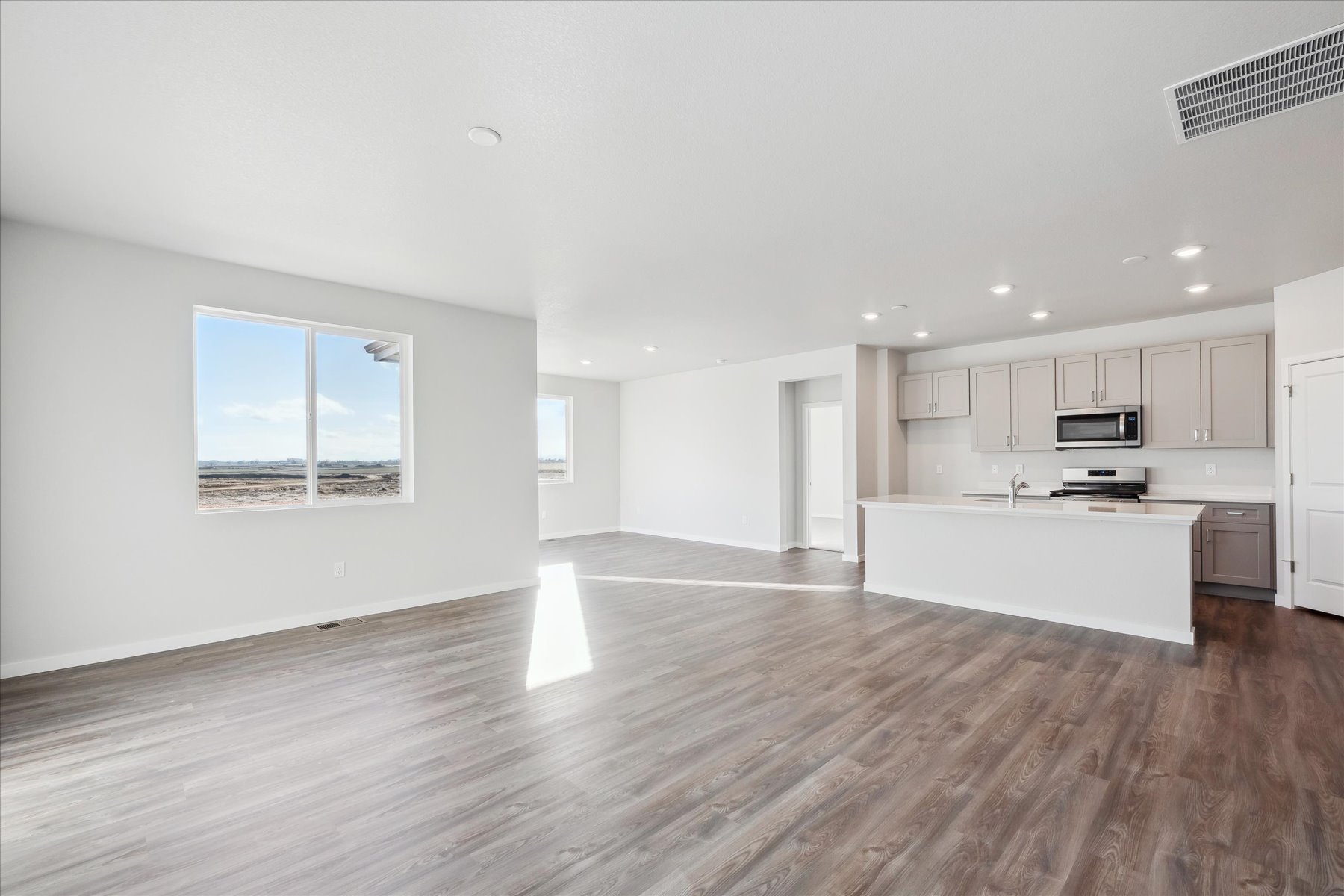 A large empty kitchen.