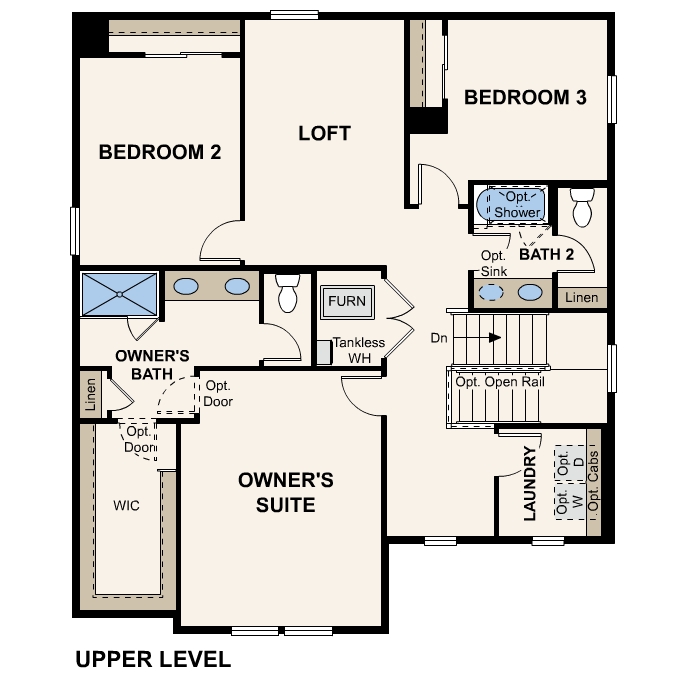 Diagram, engineering drawing. Lanner Floorplan, Upper Level