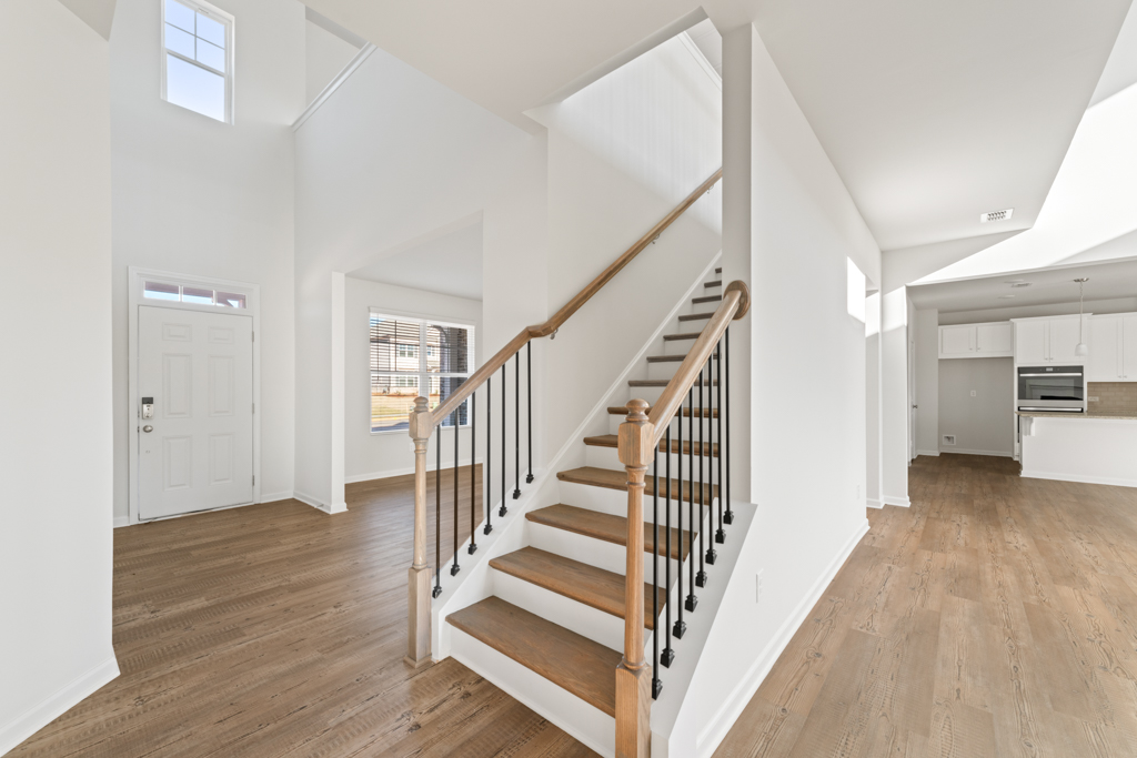 A staircase in a house.