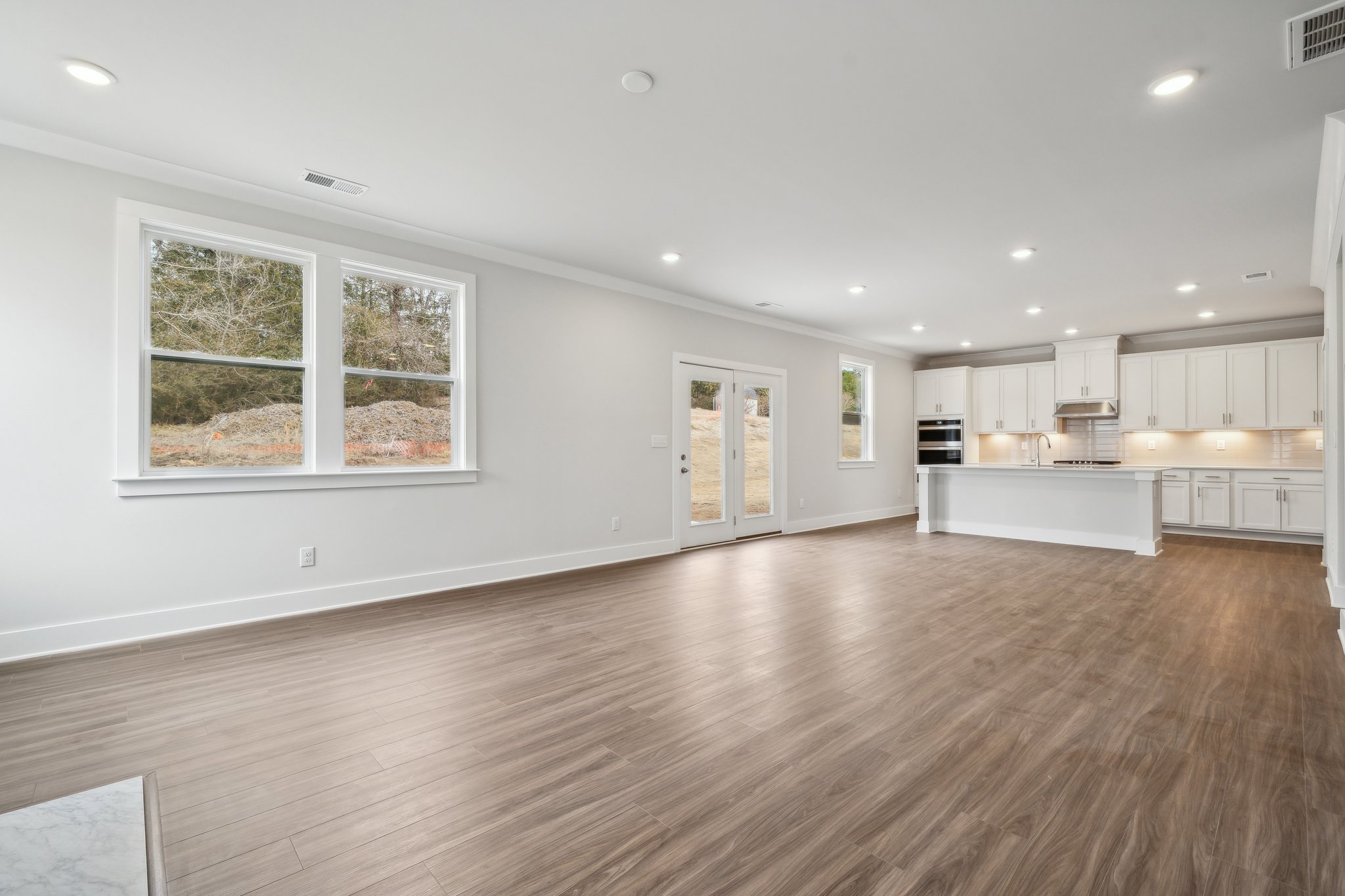 A large empty kitchen.