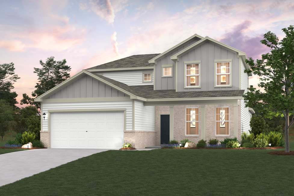 A house with a garage.