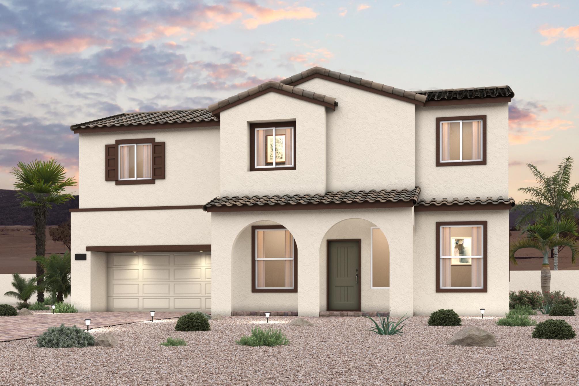 A house with a driveway.