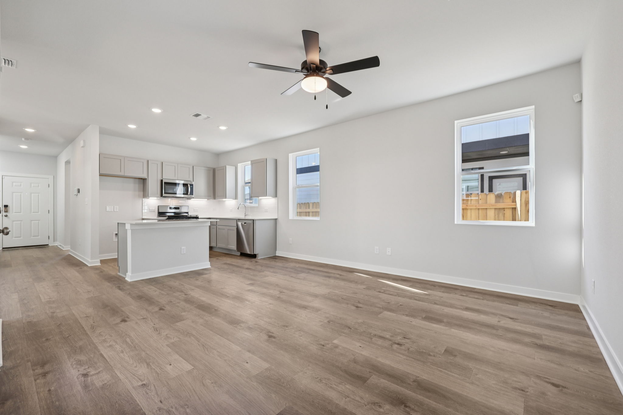 A large empty kitchen.