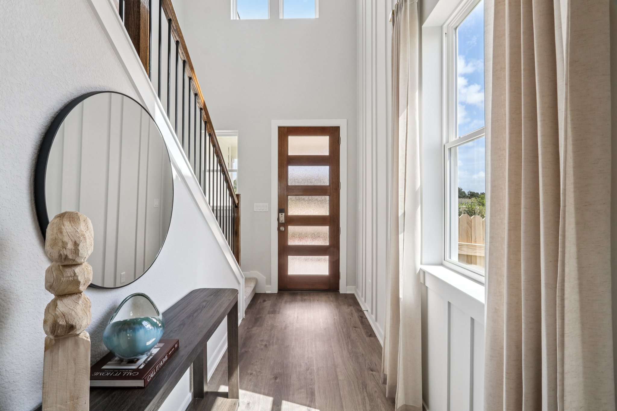A staircase in a house.