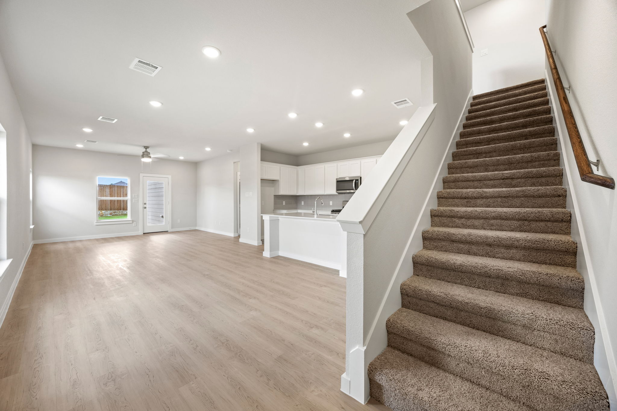 A staircase in a house.