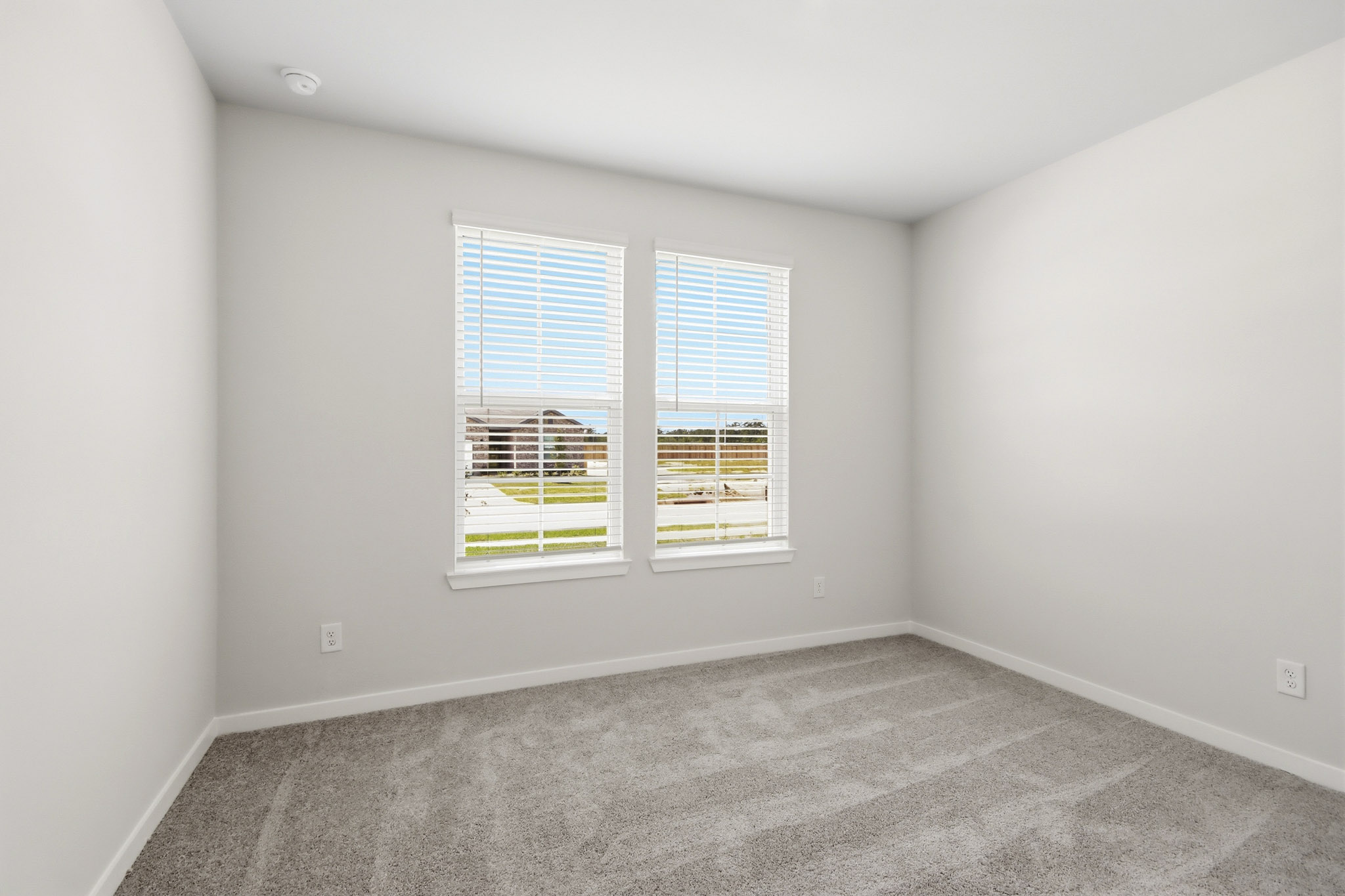 A room with windows.