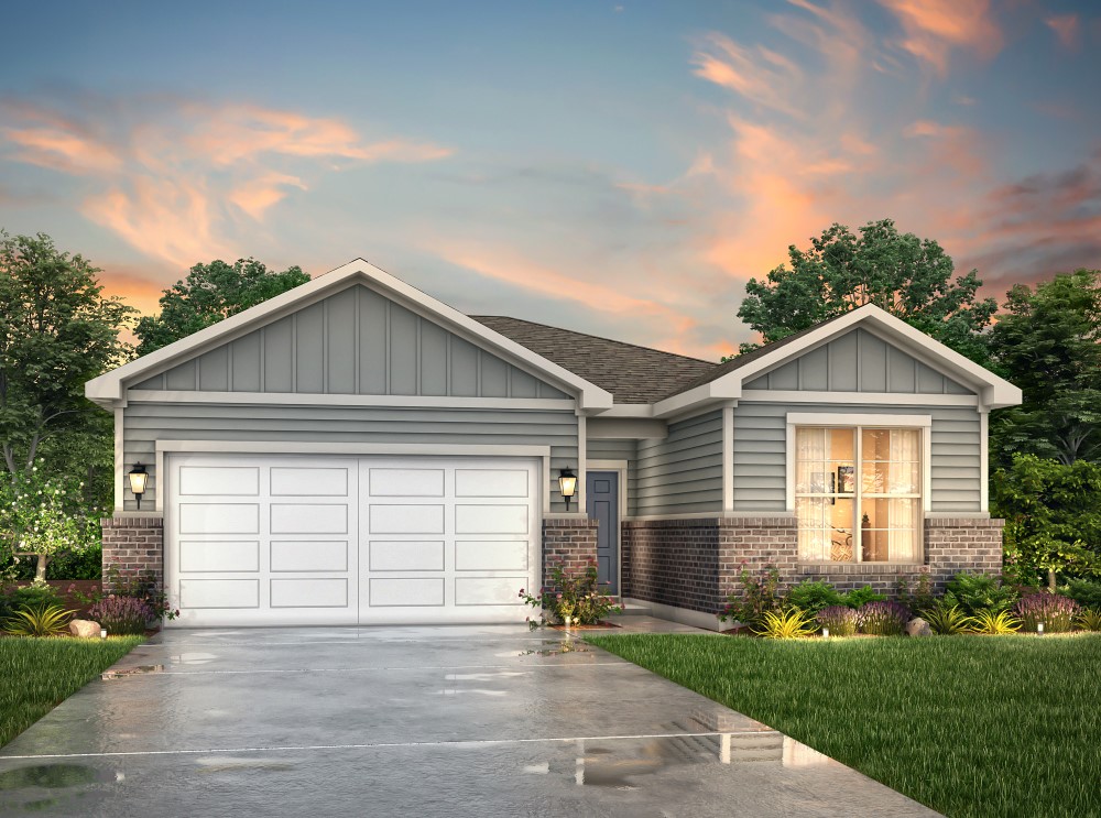 A house with a garage.