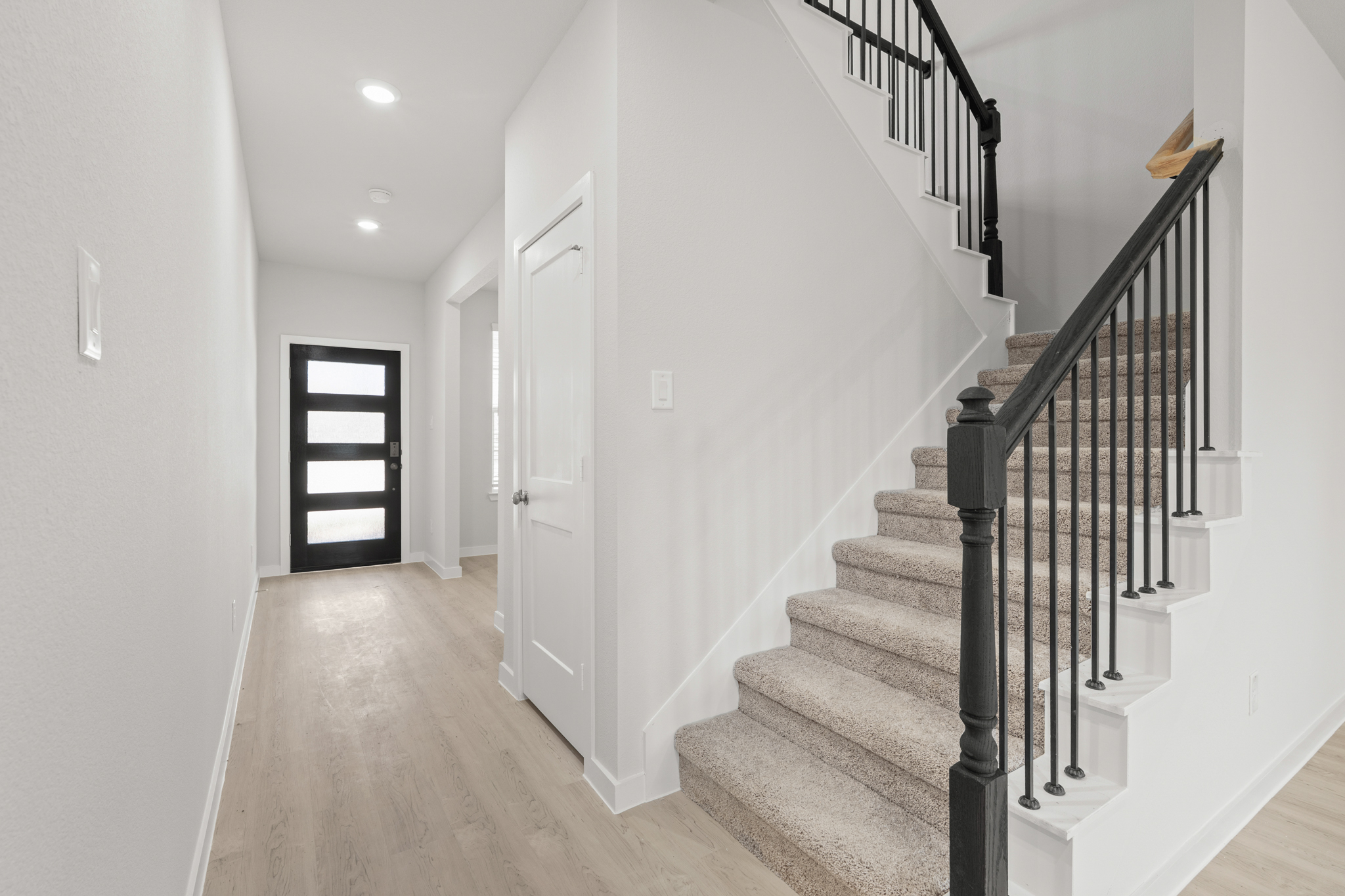 A staircase in a house.
