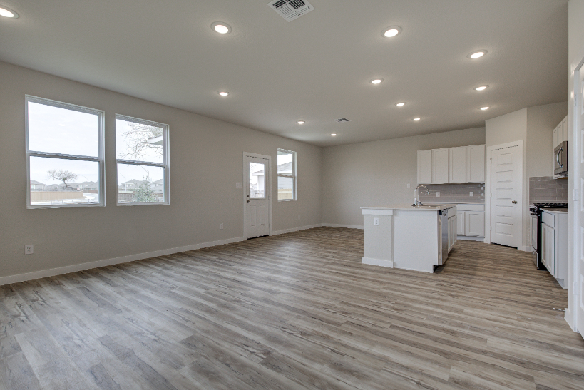 A large empty kitchen.