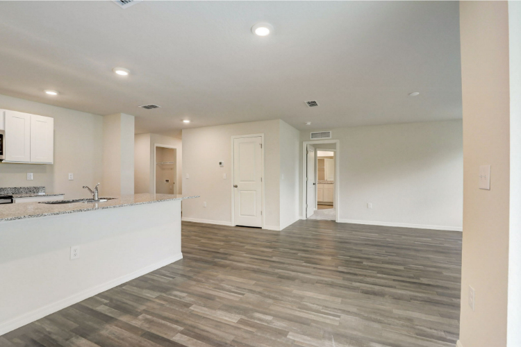 A large empty kitchen.